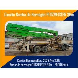 Camión Bomba de Hormigón PUTZMEISTER MB36